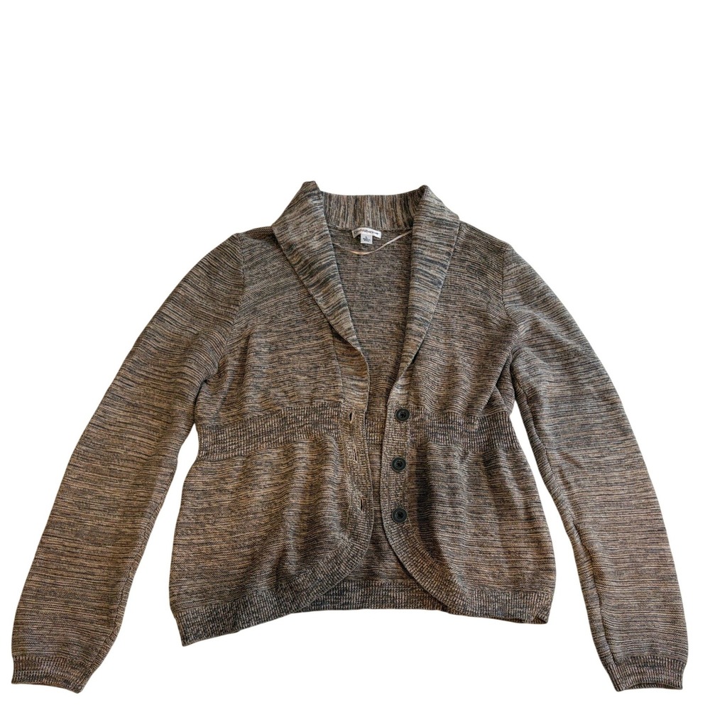 Croft & Barrow Cardigan Womens Large Brown Space Dye Excellent Empire Waist Knit